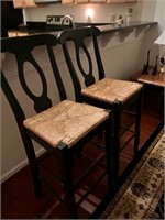 Woven and Wood Barstools