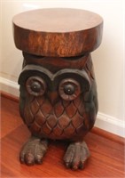 Wooden Owl Carved Stand