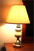 Gold and White Lamp