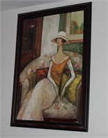 Framed Print of Sitting Woman