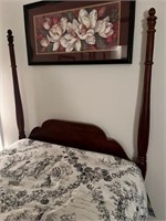 Four Post Wooden Bed/Single