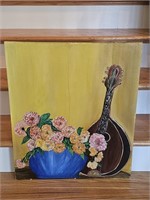 LARGE VINTAGE OIL PAINTING ON CANVAS-SIGNED