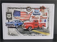 17X12" METAL SIGN-HISTORIC ROUTE 66-LIKE NEW