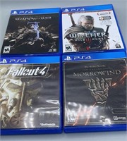 4 PS4 Games Morrowind, Witcher, Fallout +