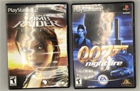 2 Playstation 2 PS2 games Tomb Raider, 007