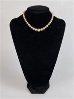 Pearl Style Necklace with 14K Clasp