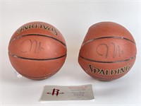 James Harden Autographed Basketballs w/ COA