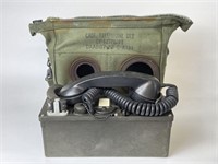 Military Telephone Set in Case
