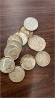 1964 Kennedy silver half dollars 12 total
