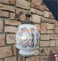 Vintage pendant mother of pearl light fixture