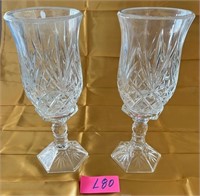 X - LOT OF 2 CANDLE HOLDERS  - L80