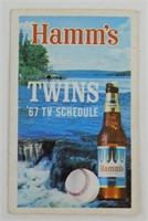 Hamm's 1967 Twins Schedule