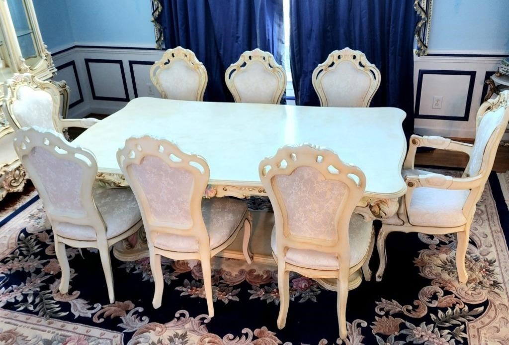 unique dining table w 8 chairs clean  RHB