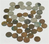 1940's Jefferson Nickels and Some Wheat Pennies