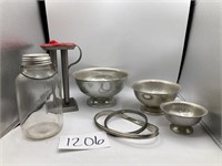 Puralum Italy Bowls, Candle Maker, Presto Jar