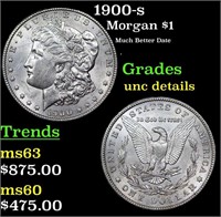 1900-s Morgan Dollar $1 Grades Unc Details