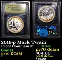 Proof 2016-p Mark Twain Modern Proof Commem Dollar