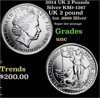 2014 UK 2 Pounds Silver KM#?1267 Grades Brilliant