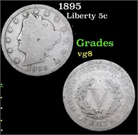 1895 Liberty Nickel 5c Grades vg, very good