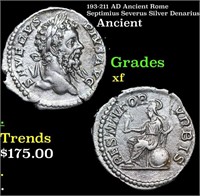 193-211 AD Ancient Rome Septimius Severus Silver D