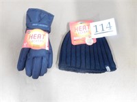 HEAT LOCKERS GLOVES S/M AND HAT