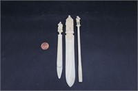 Carved Celluloid "French Ivory" Letter Openers