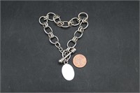 Elegant Mexican Sterling Chain Link Bracelet 35g