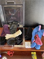 women's gloves, hat, earmuffs lot