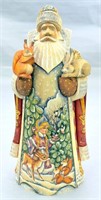 Russian Style hand carved and painted Santa with