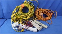 3 Extension Cords, Power Strips, 12V Charger