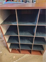 Wood Cubby Shelf