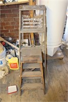NS: 3 Wooden Step Ladders