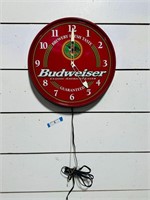 Lighted Vintage Budweiser Clock