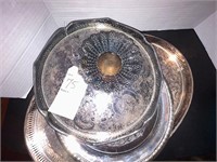 LARGE LOT OF SILVER TRAYS