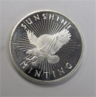1oz .999 Fine Silver Round - Sunshine Minting