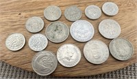 Retro various foriegn coins