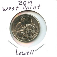 2019 West Point Lowell, Massachusetts Quarter