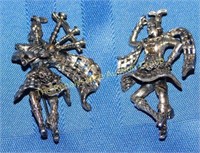 2 Pettll's Sterling Brooches