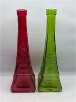 Vintage Eiffel Tower bottle vases