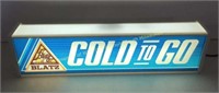 *1983 Blatz "Cold to Go" lighted sign  25x4x7