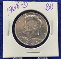 1968 Kennedy 40% silver half dollar  BU