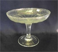 Stretch Glass large compote - white