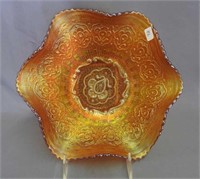 Persian Medallion 10" ruffled bowl - marigold