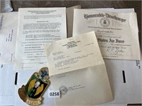 1965 Discharge Paperwork w 5th Patch VTG