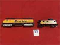 HO Scale- Chessie System Engine & Caboose
