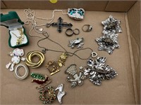Lot of Brooches, necklaces,rings