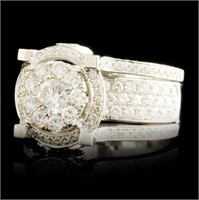 14K White Gold Diamond Ring 2.01ctw