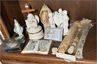 Ceramic Christian Curios - Prayer Books, Angels, M