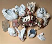 Porcelain/Ceramic/Frosted Glass Swan Collection -