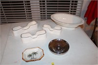 Bowl, Glass holders, soap dish